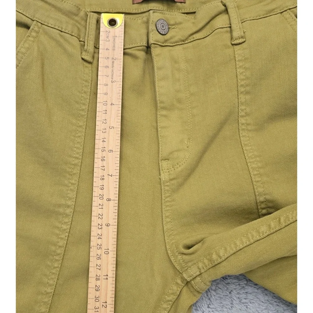 Judy Blue Garment Dyed High Waist Cargo Pants Matcha Green Straight Leg 9/29